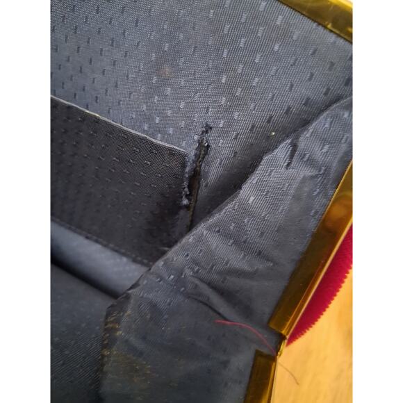 Vintage 1940's Lin Bren Womens Velvet Old Money Elegant Pull up Handle Purse - Picture 11 of 12